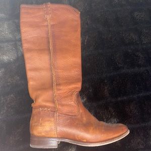 Size 8 knee high brown leather FRYE boots